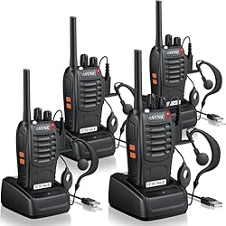 eSynic 4PCS Walkie Talkies de Larga Distancia con ...: 📶【4 Piezas de Walkie Talkie Bidireccional】16 Canales de Memoria para Elegir y hasta 5 Kilómetros de Alcance. Se Puede Funcionar Junto con Otros BF-888 Seleccionado el Mismo Canal en Cada Banda Individual/Frecuencia. Fácil de Usar para Los Adultos y N...