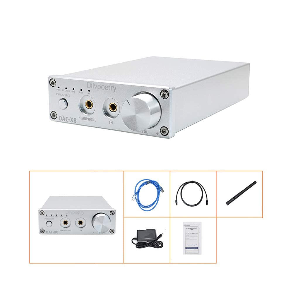 Amazon | Dilvpoetry DAC-X8 USB DAC ヘッドホンアンプ 24bit/192kHz