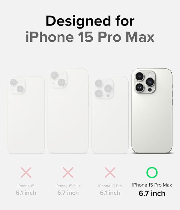 Ringke Fusion-X [Anti-Scratch Dual Coating] Compatible with iPhone 15 Pro Max Case, Augmented Bumper Heavy Duty Rugged Shockproof Protective Phone Cover with Camera Protection - Black by Ringke - Image 2