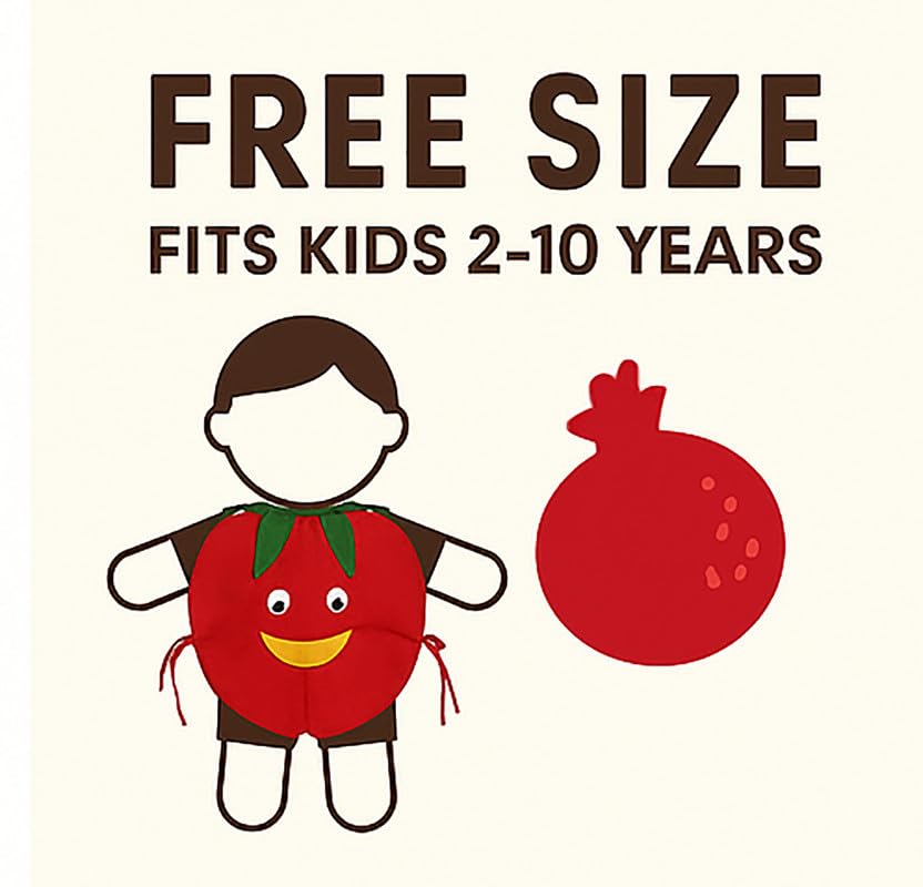 Image of FancyDressWale Fruit & Vegetable Fancy Dress Costume for Kids | Free Size 2-10 Years | School Fancy Dress, Stage Shows, Theme Parties