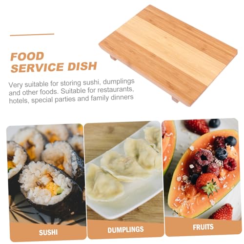 Plato sushi natural para servir alimentos miniatura 7