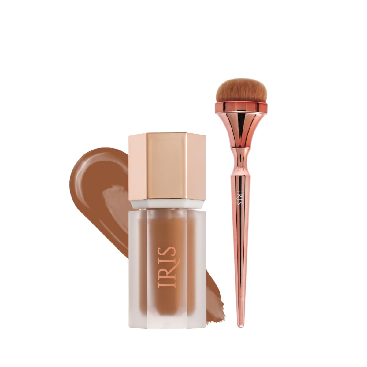 IRIS COSMETICS - Pincel de contorno líquido y difuminador, She's Toasted