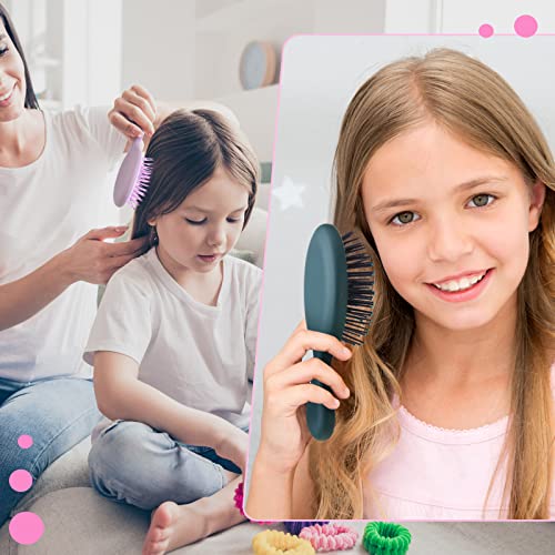 14 Pack Mini Detangling Brush Toddler Detangler Hair Brushes Set Pocket Travel Hair Brush Soft Bristles Wet Dry Small Brushes For Hair Multi Pack Small Hairbrush For Baby, 14 Colors (Frosted Style) #TOP6