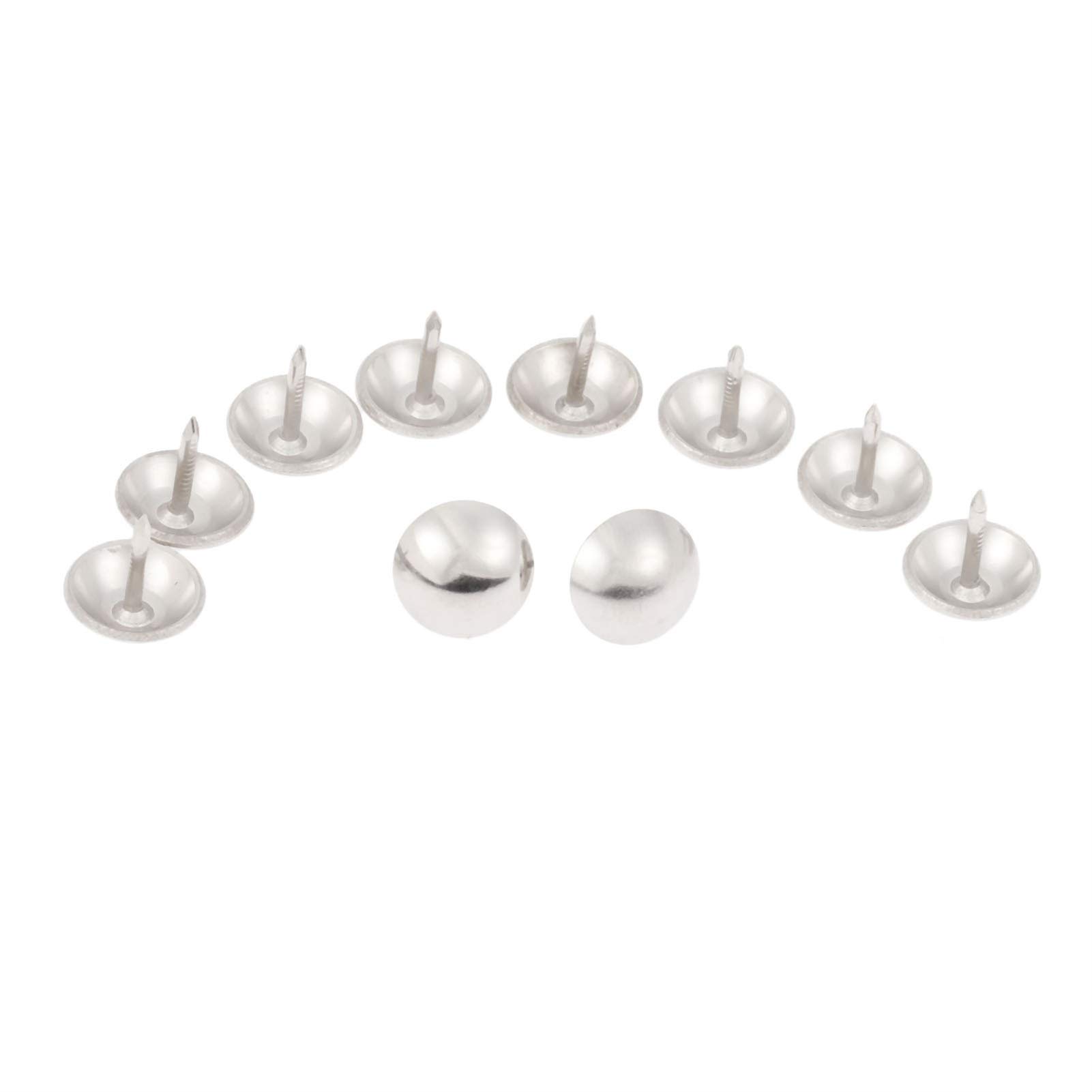 Chiusure a perno per progetti fai da te, 100 pezzi, argento e oro, per scatole regalo, divani, porte, 11 mm, chiodi per moquette e tappezzeria