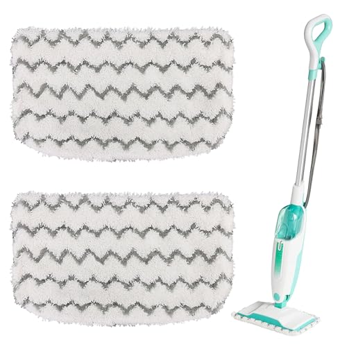 Image of 2 Pack Thickened Steam Mop Replacement Pads, Durable Microfiber Mop Pads Compatible with Shark S1000 /S1000A /S1000C /S1000WM /S1001C, Washable Pads for Pet Owners and Families with Kids