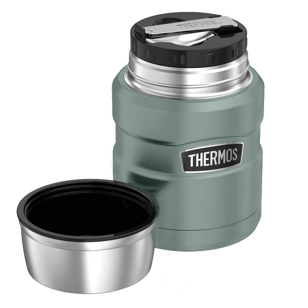 Thermos Stainless King Flasque Alimentaire de 470 ML – Élégante Gourde Multifonction pour la préparation Quotidienne des Aliments – Acier Inoxydable Durable avec Finition Classique Bleu Canard –