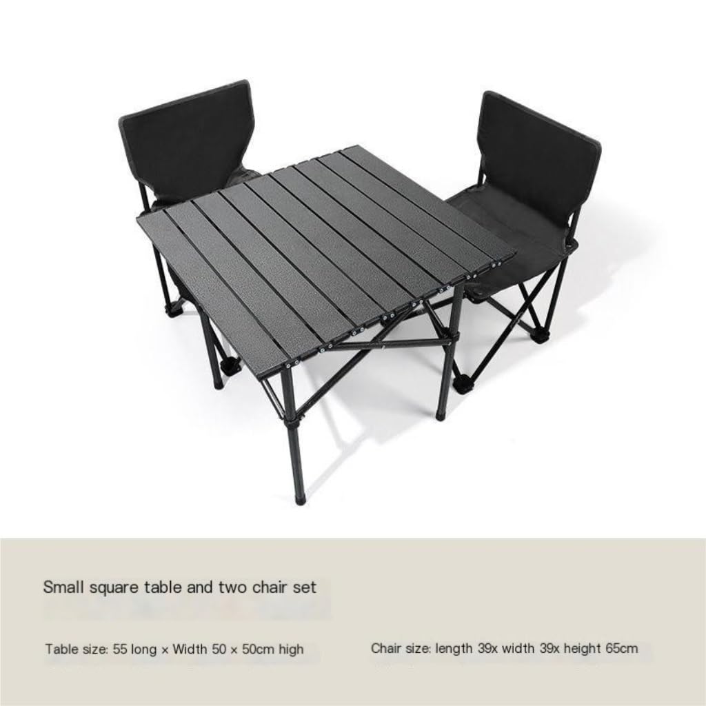Tragbares Outdoor-Klapptisch- und Stühle-Set – leichte Picknick- und Campingausrüstung, Eierrollen-Design, perfekt für Wandern, Grillen, Heckklappe und Veranstaltungen im Freien