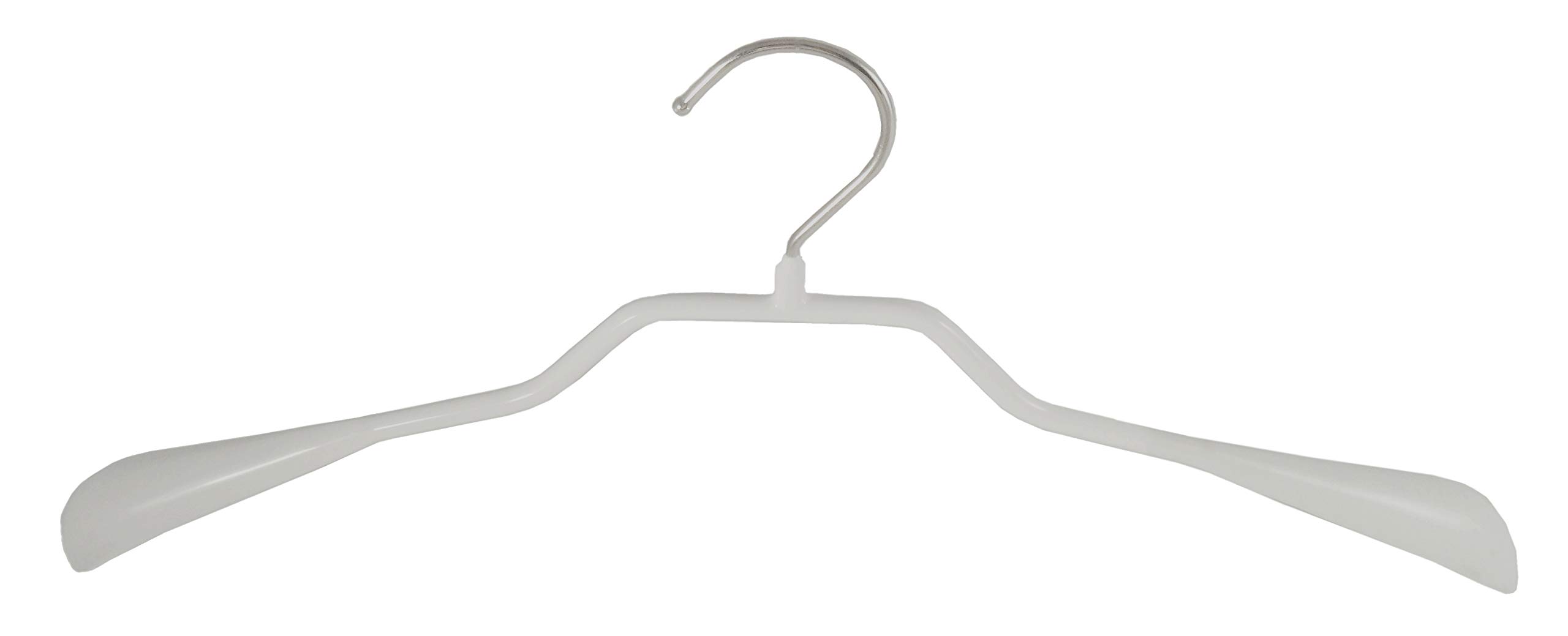 Strickwarenbügel aus Metall, Blusenbügel, 40 cm, weiß, 10 Stück