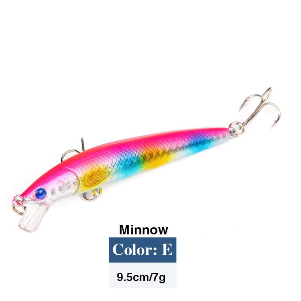 6 Pezzi Esca Da Pesca Luccio – Wobbler Neutro 0.5-1.5 M – Set Artificiali Realistici Multicolore