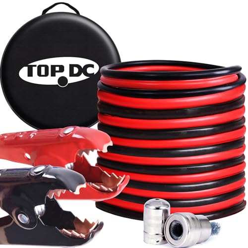 TOPDC 2 Gauge 20 Feet Jumper Cables