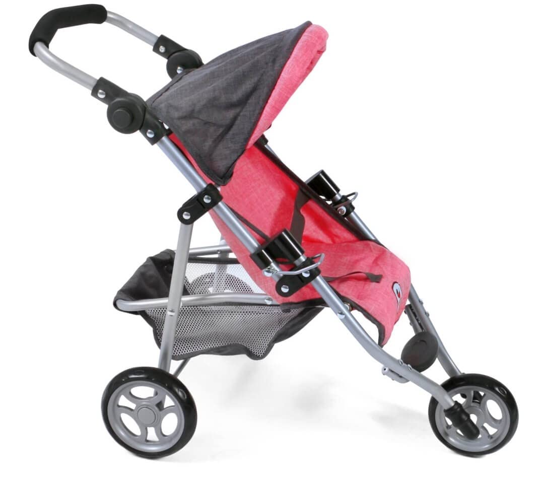 Cochecito Para Muñecas Bayer Chic 2000 612 Lola Azul – Manillar Ajustable, Capota Plegable Y Cinturón De Seguridad