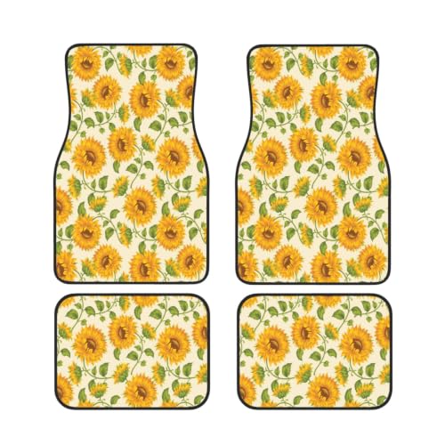 Alfombrillas para coche de girasoles para viajes familiares y excursiones al campo