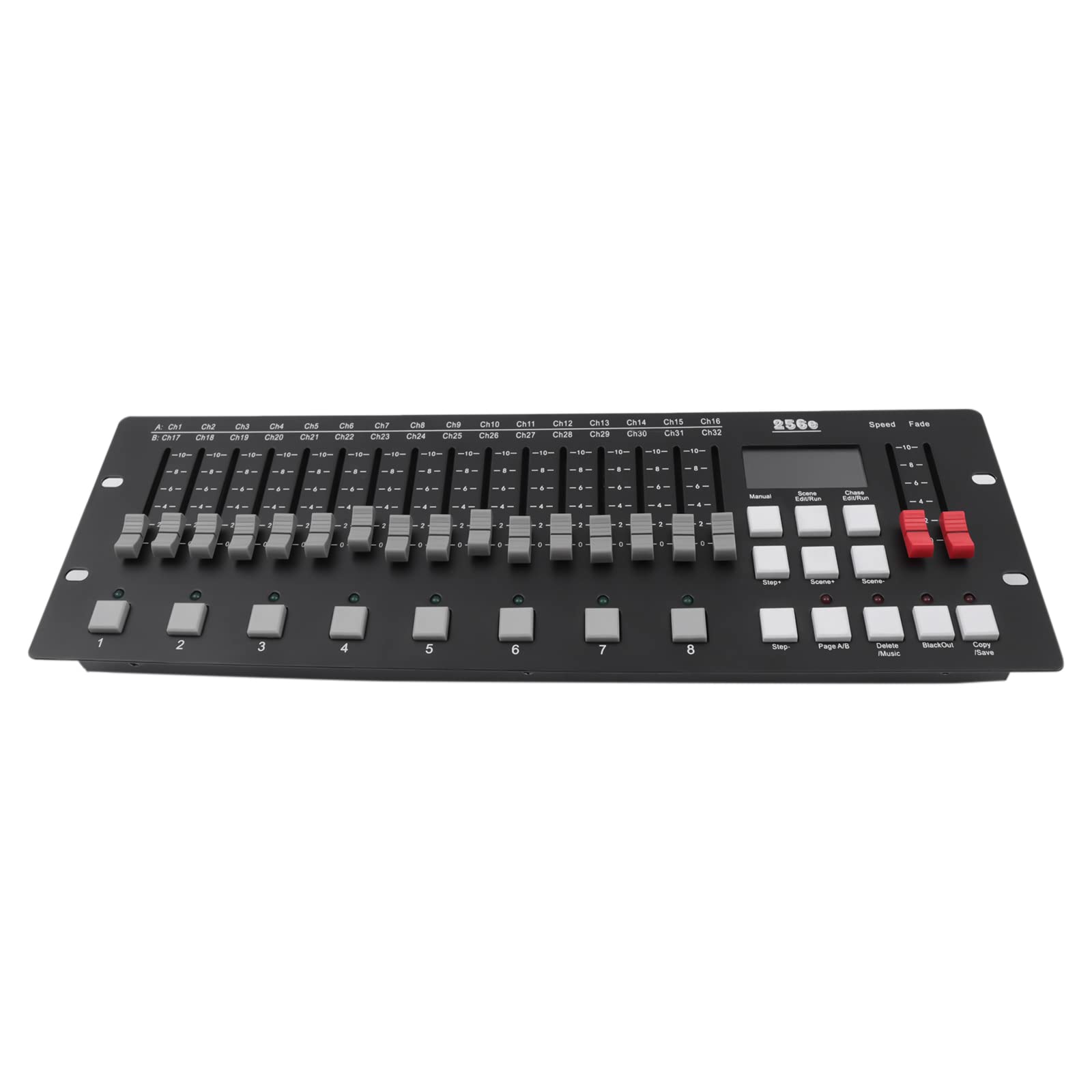 DMX, controller Dmx, 256 canali, con indicatore LED HD, connettore 3 in 1, Dmx Pult DJ Equipaggiamento, mixer luce per DJ, palcoscenici, discoteche, discoteche, feste, matrimoni