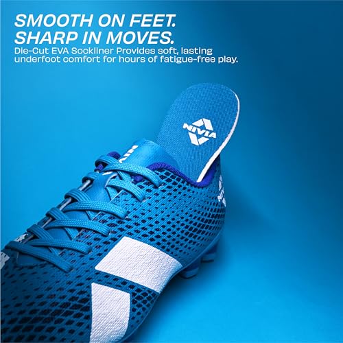 Image of Nivia Bezel Football Studs for Men, High Shear Dual Color TPU Sole, TPU Fusion with 3D Texture Upper, Designed for Soft & Hard Natural Grass