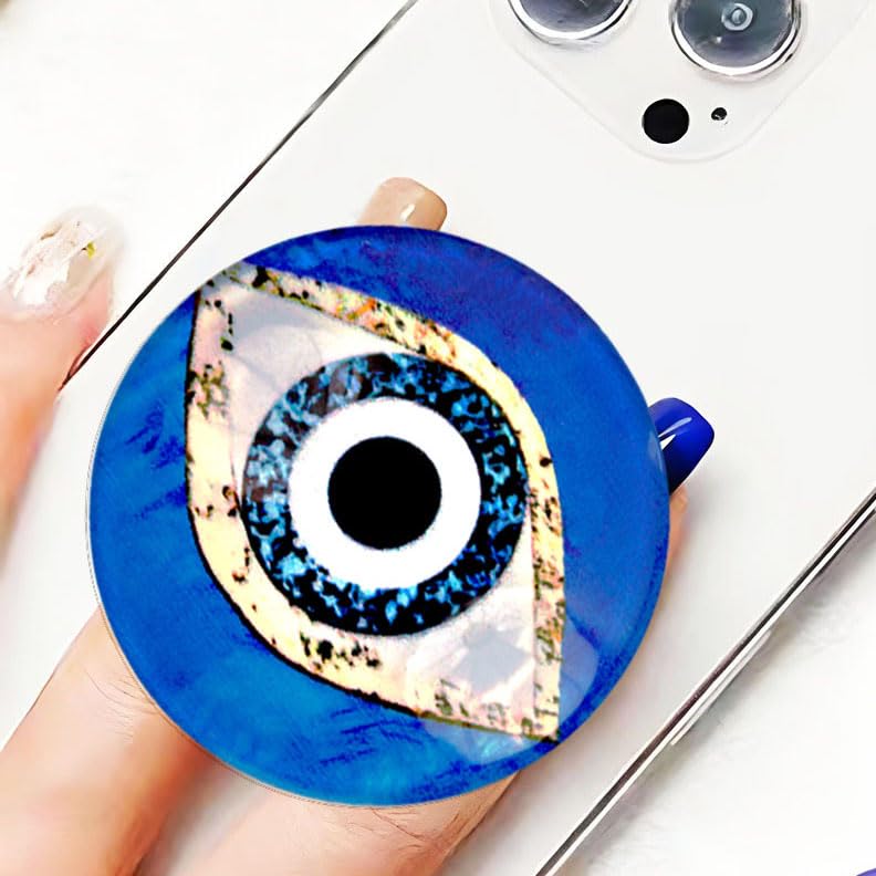 Cute Evil Eye Phone Grip - Kawaii Phone Holder Stand Compatible with iPhone and Kindle Phone Charm and Accessories for Girls Women
