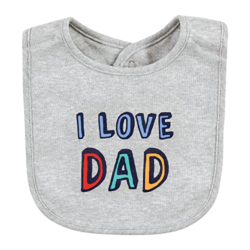 Image of Hudson Baby Unisex Baby Cotton Bibs, Boy Bold Family, One Size