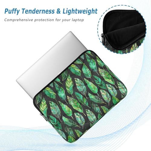 Funda para laptop 13-14 pulgadas con diseño plumas verdes miniatura 5