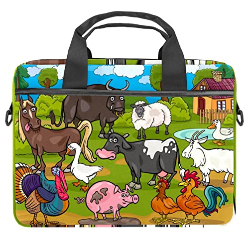 Sac à bandoulière pour ordinateur portable 13 à 14.5 pouces motif ferme