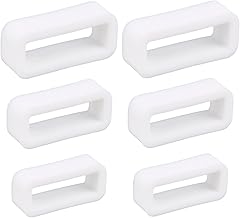 Gosknor 6pcs Watch Band Keepers, 14mm/16mm/18mm Silicone Watch Strap Holder Loops Rubber Fastener Rings Retainer Replacement for Smart Sport Watchers Parts