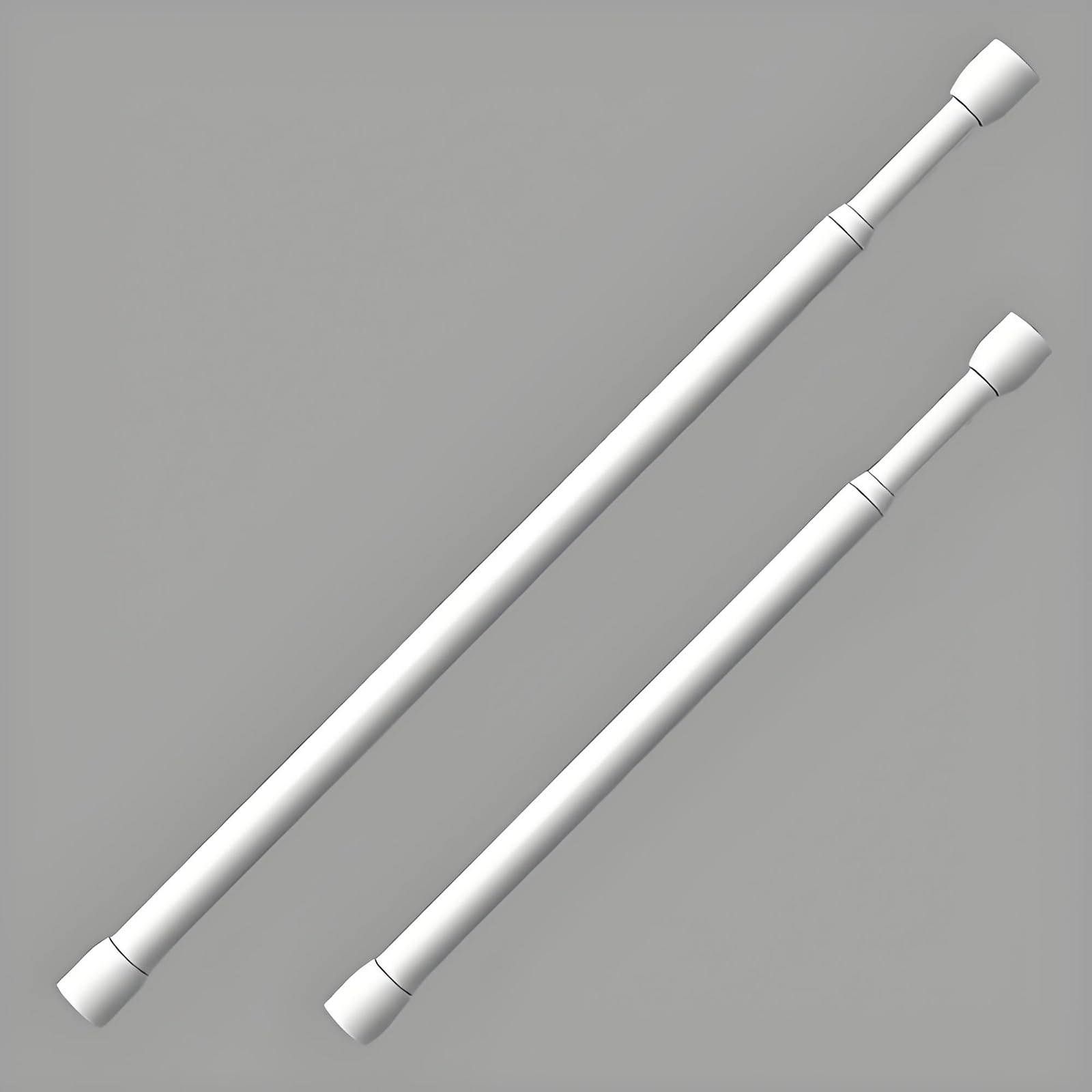 Verstellbare Spannstange 60-245cm - ohne Bohren Weiß Gardinenstange 22mm Durchmesser Teleskopstange für Vorhänge Duschvorhänge & Kleiderschränke Einfache Installation Platzsparendes Design