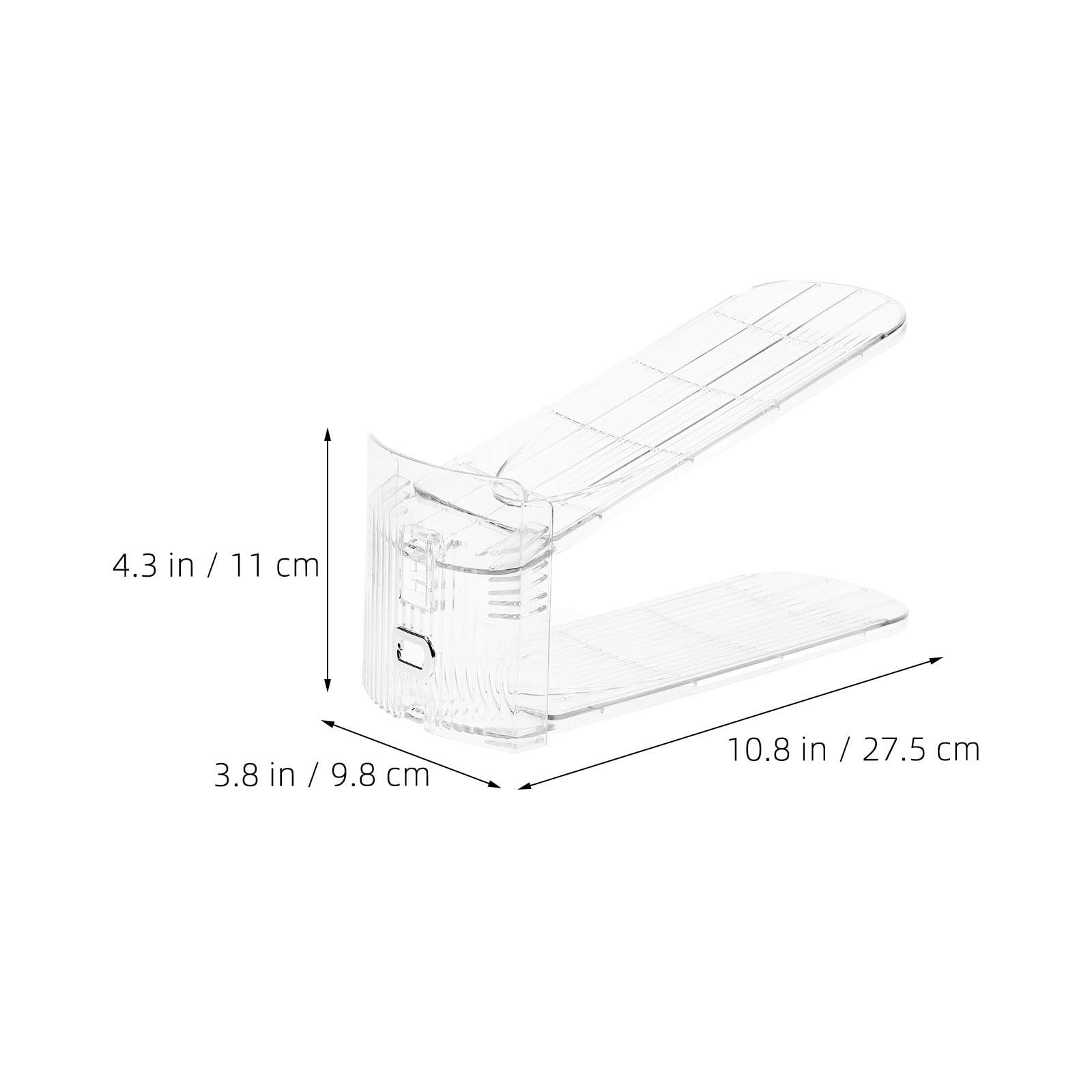 TEHAUX 6 Pièces Rangement à Chaussures D'entrée, Emplacements pour Chaussures, Double Couche, Abs, Hauteur Réglable, pour Entrée et Chambre, Portable et Léger