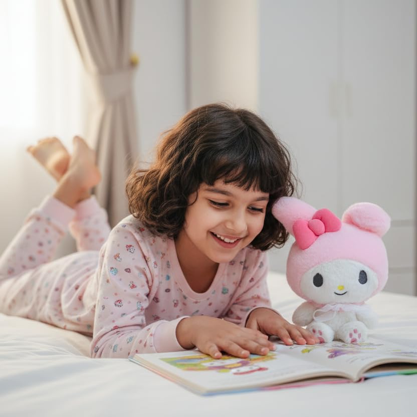 Image of Mirada Official Licensed Sanrio My Melody Soft Toy - 30cm | Cute & Adorable Plush Stuffed Character for Kids & Girls | Super Soft Cuddly Toy for Birthdays, Valentine's Day