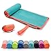 meteor Toalla Microfibra Secado rápido Ultra Ligero Absorbente - Ideal para Deporte Yoga Viajes Playa Campamento Baño para Niños, Hombres y Mujeres - Varios Tamaños y Colores (80x130cm, Turquesa)