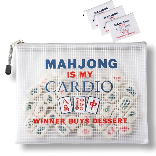 3 bolsas para fichas Mahjong, resistentes al agua