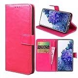 BaiFu Custodia per Honor Magic4 Cassa del Telefono in Pelle Premium PU Custodia a Portafoglio con Cover Flip Magnetica, Compatibile con Honor Magic4, Rosa Rossa