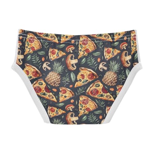 ODAWA Pizza Navy Blue Tag Free Boys Cotton Underwear, Toddler Underwear 2T2