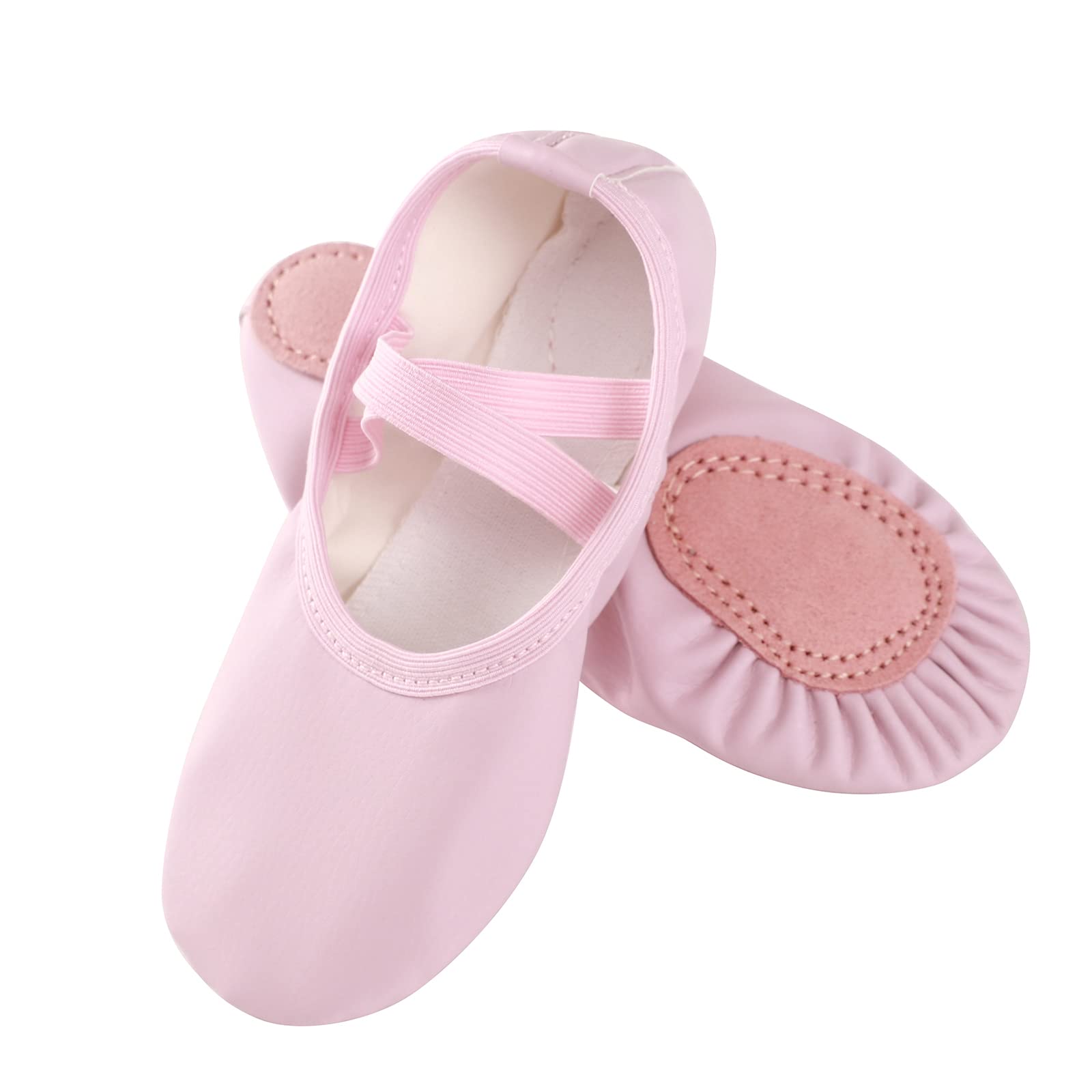 Ballet Shoes for Girls, Canvas Ballet Shoes Leather Split Sole Dance Shoes, Ballet Slippers for Toddler Girls(Toddler/Little/Big Kid)