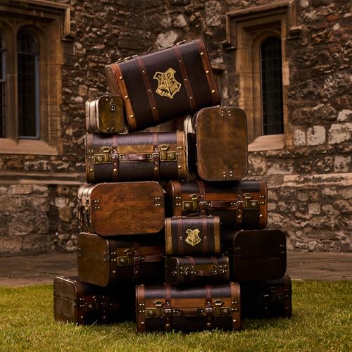 Harry Potter Hogwarts School Trunk - Large 17.5” Collectible Storage Chest with Hogwarts Crest - Official Wizarding World Prop Replica & Decorative Keepsake Box - Not for Travel Use - Image 3