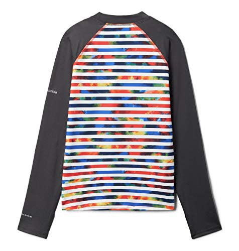 Columbia Kids & Baby Kids Sandy Shores estampado LS protetor solar, listrado/tubarão, pequeno