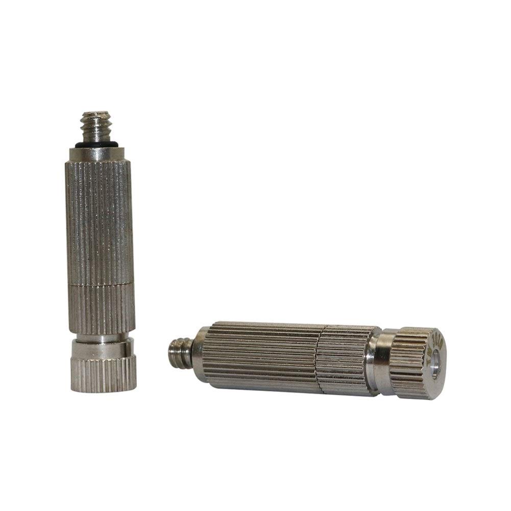 Werkzeuge for Gartenbewässerungssysteme, 40 Stück, 3/16 Zoll Außengewinde, Sprühnebel mit Netzfilter, Edelstahl, Gartenkühlung, Befeuchtung, Sprühnebelsystem, Wassersprinkler