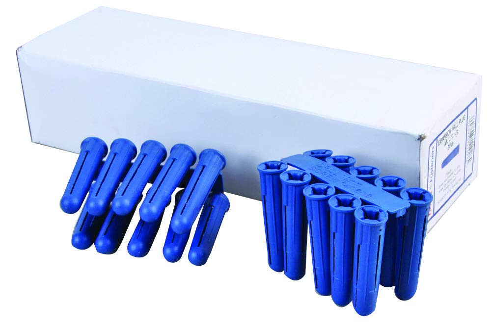 Reisser Blue Wall Plugs (Pk100) | Expansion Fasteners/Hardware, 100 X Qty - Wallplug