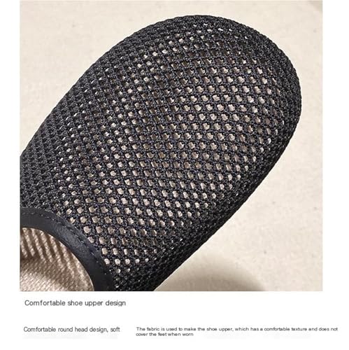 Women's Summer Baotou Mesh Half Slippers Soft Sole Breathable Flat Sole Home Slippers Outdoor Slippers3