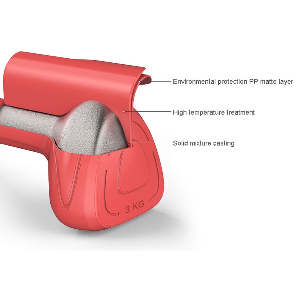 Mancuernas para Hacer Ejercicio Vinilo Dumbbell Peso Dumbbell Resistente al Sudor y Humedad en diversas variaciones de Peso de 1 kg, 1,5 kg, 2 kg, 3 kg, Conjunto de 2 Mancuerna de Neopreno