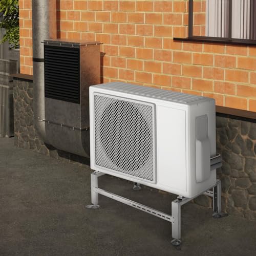 STERR Wärmepumpe Bodenständer mit einer Belastbarkeit von 500 kg - HSA500 - Klimaständer aus rostfreiem Stahl - Robustes Klimaanlage Zubehör - Einstellbar - Max. 1040x560x300 mm