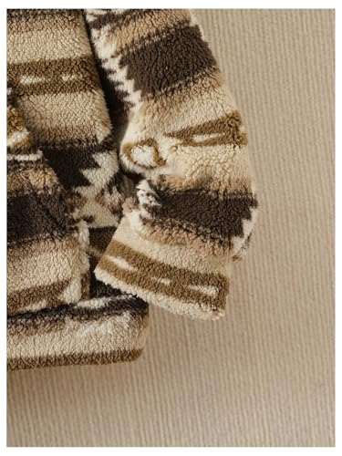 Boy's Geometric Fuzzy Hoodies Long Sleeve Thermal Hooded Neck Sweatshirts Pullovers4