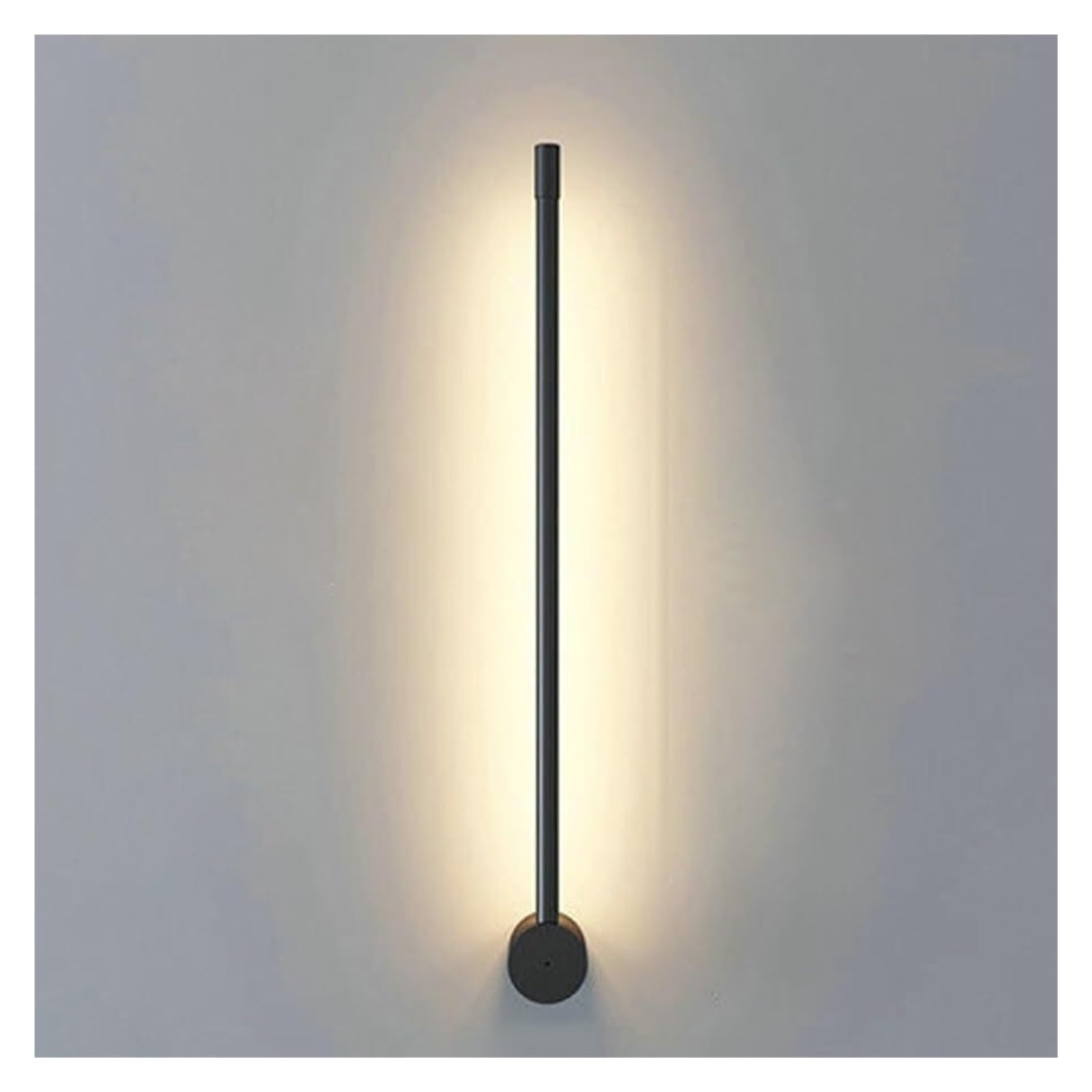 KHUKHU Wall Sconces LED Rotatable Lamp Body Stair Aisle Bedside Lamp Reading Light Strip Wall Light(Black-60CM,2700K)