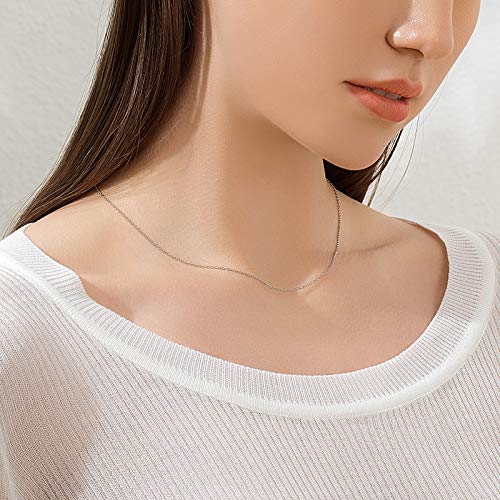 925 Sterling Silver Chain Necklace for Women Girls 1.2mm Cable Chain Italian Thin Silver Chain Super Sturdy & Lasting Shiney 16/18/20/22/24 Inch4