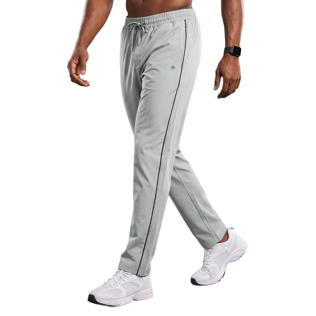 WROGN Men's Active Trackpants | Solid | Slim Fit in neutral