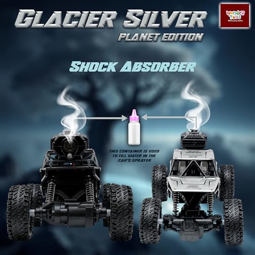 Image of Wonder Remote Control Rock Master /Crawler with Smoke, Monster Car for Kids Monster Truck Rock Climbing Car Toy for Kids (Silver)