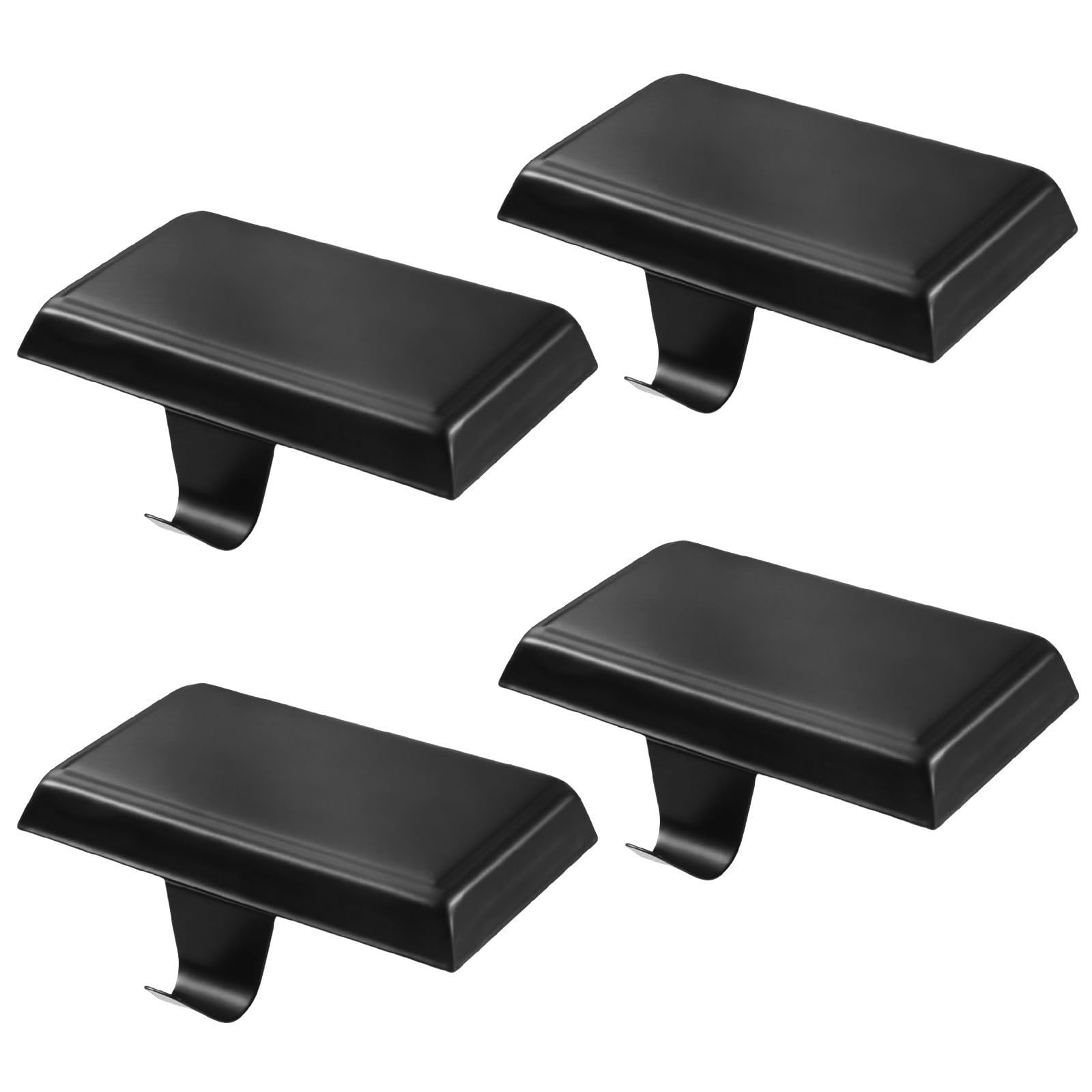 PRETYZOOM 4 Pièces Crochet de Chaussette de Noël Décoratif en Fer Noir Base Lestée et Design Moderne pour Décoration de Cheminée Pendant les Fêtes