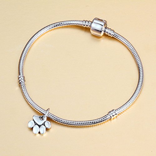 Paw Print Animal Charms 925 Sterling Silver Dangle Large Hole Beads for Pandora European Bracelet3