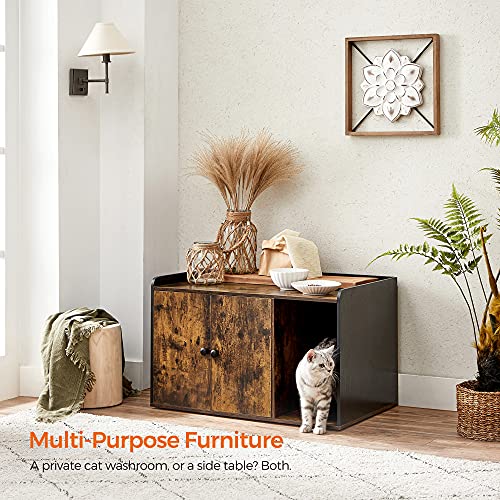 FEANDREA Litter Box Enclosure, Cat Litter Box Furniture Hidden, with Front Entry, Modern Cat House for Indoor Cat, Kitty… - Image 4