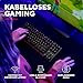 GXTrust 1831 Dothix Gaming Tastatur mit TKL-Design Kabellos Deutsches QWERTZ Layout, RGB Wiederaufladbare Gaming Tastatur 80%, 2.4 GHz 420H Spielzeit, 12 Media-Tasten für PC Laptop Mac, Schwarz