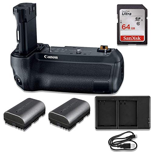 Canon BG-E22 Battery Grip for EOS R Mirrorless Camera with Pro Bundle Including
