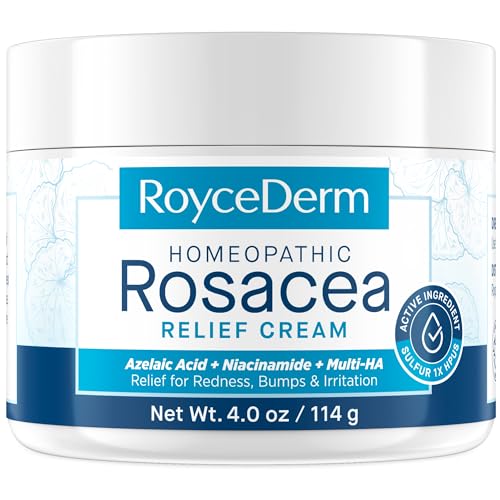 Roycederm Rosacea Treatment for Face with Azelaic Acid – Redness Relief & Corrector – Sensitive...