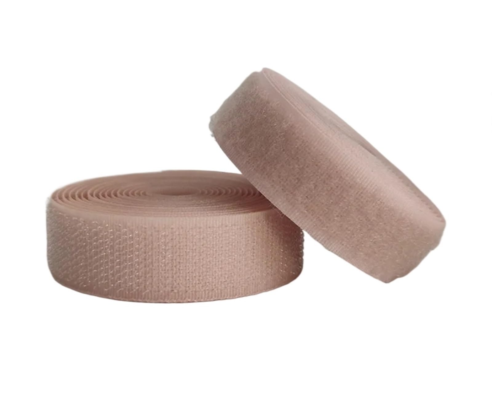 8 pares de cintas sujeción no adhesivas colores, reutilizables, con gancho y bucle, nailon mágico, for manualidades costura, accesorios 20 mm ancho para Coser(Beige,1meter)